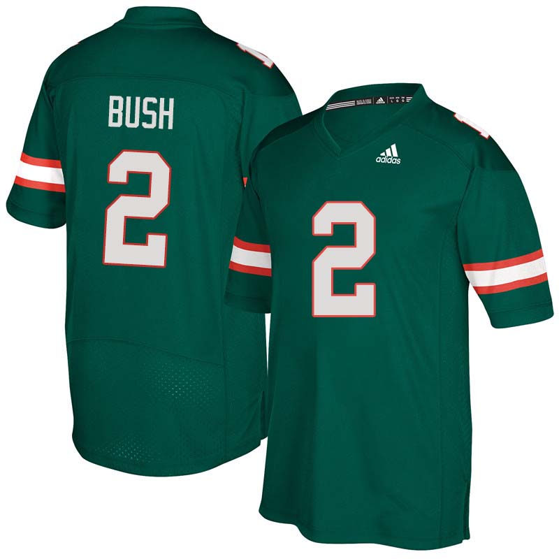 Adidas Miami Hurricanes #2 Deon Bush College Football Jerseys Sale-Green - Click Image to Close